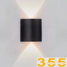 Đèn tường trang trí L90*H50 - LED 3000K*2 - IP65 vỏ đen