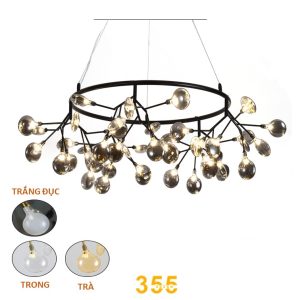 ĐÈN THẢ THIẾT KẾ TTKHERA45 ĐEN TRÒN